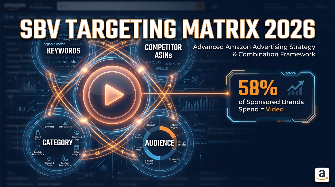 SBV Targeting Matrix 2026 — Sponsored Brand Video targeting combos dashboard