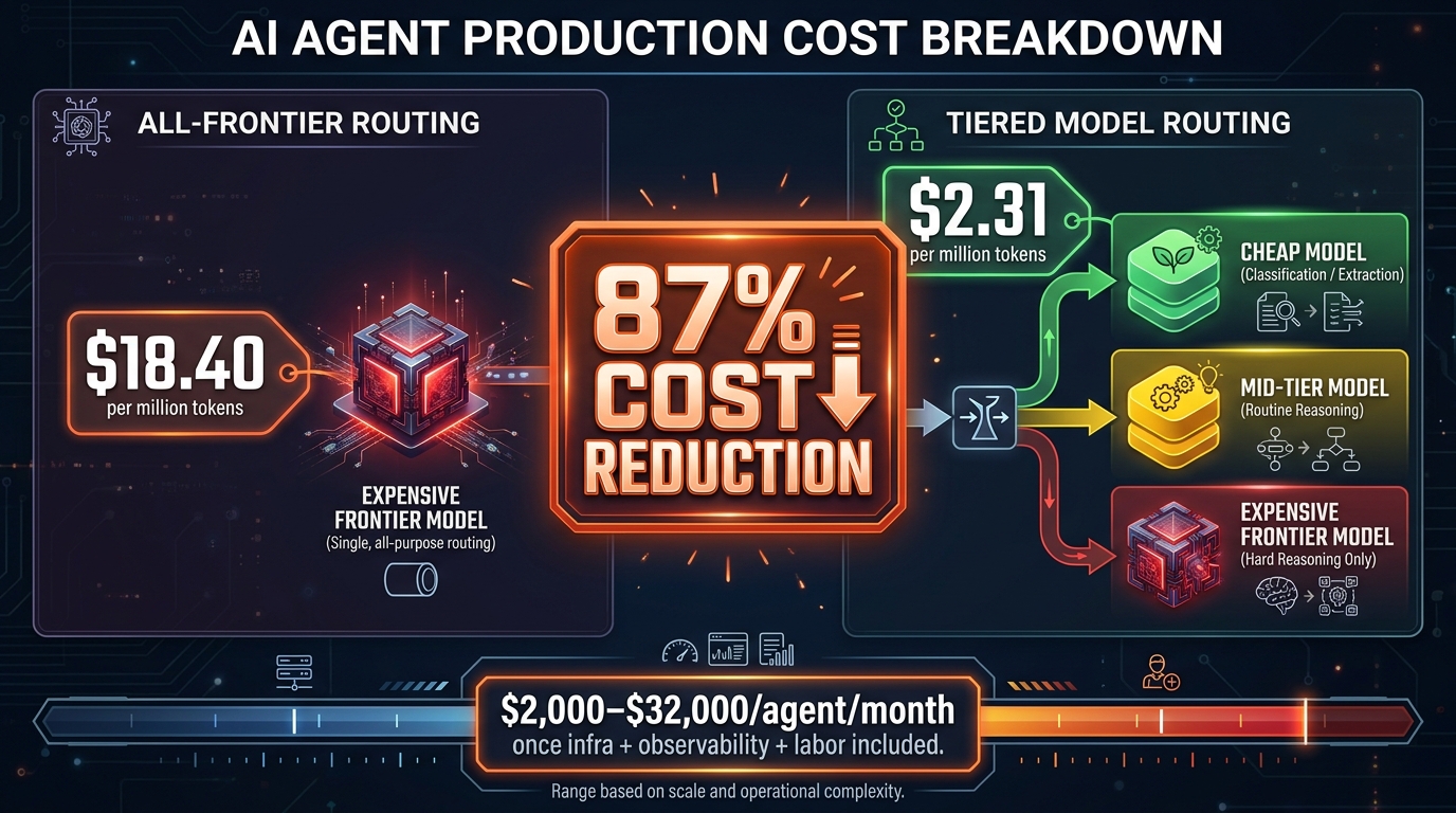 Tiered model routing can cut agentic AI costs by 87% — from $18.40 to $2.31 per million tokens