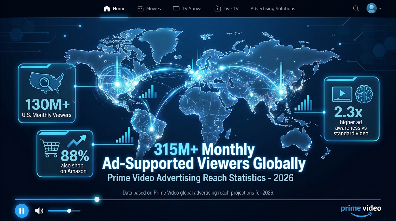 Prime Video ad-supported tier reaches 315 million monthly viewers globally with 130M+ in the US