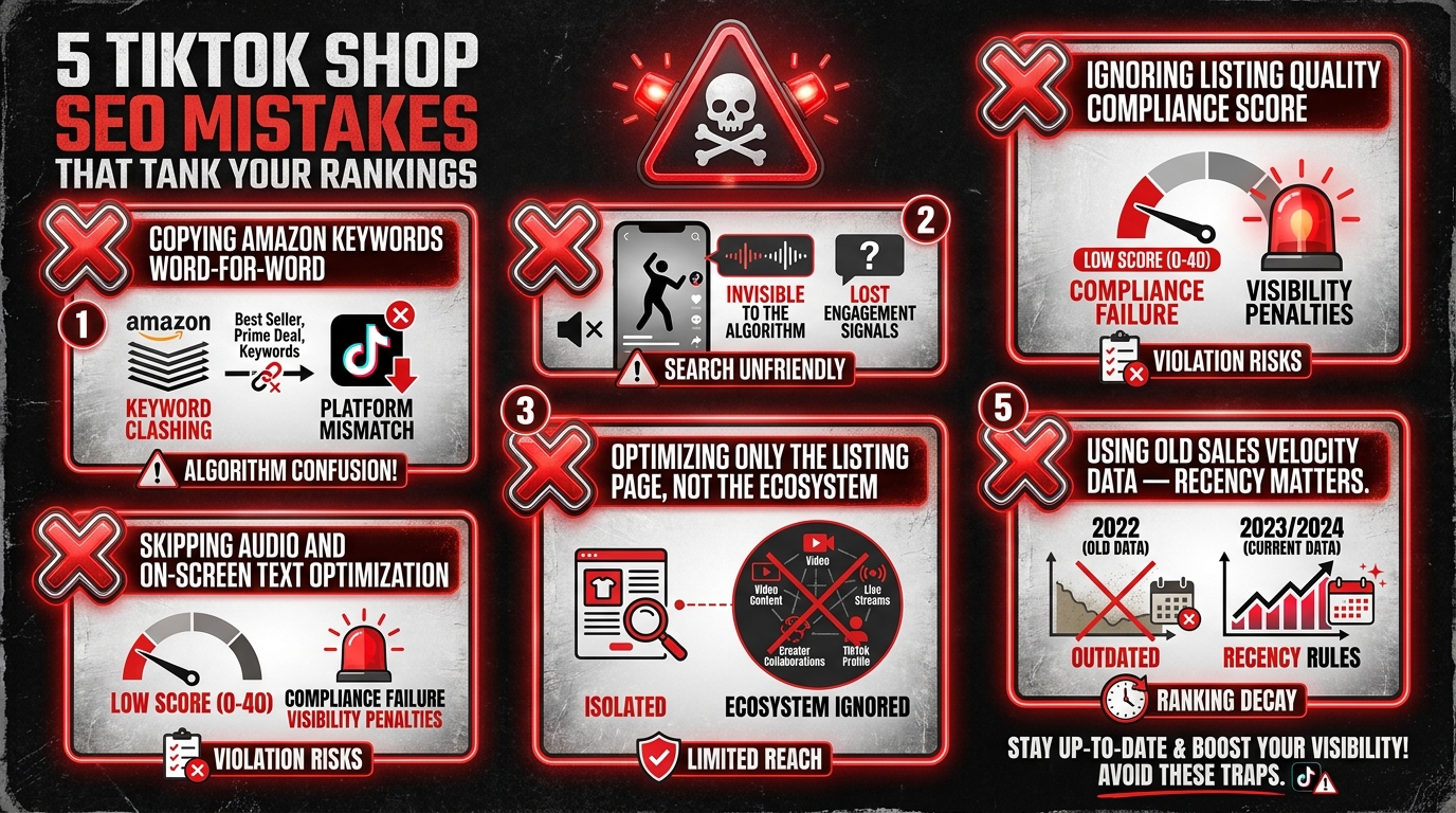 5 TikTok Shop SEO mistakes that tank your rankings