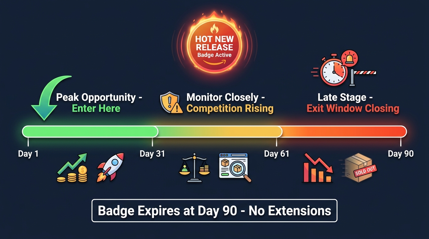 Amazon Hot New Releases 90-Day Eligibility Window Timeline