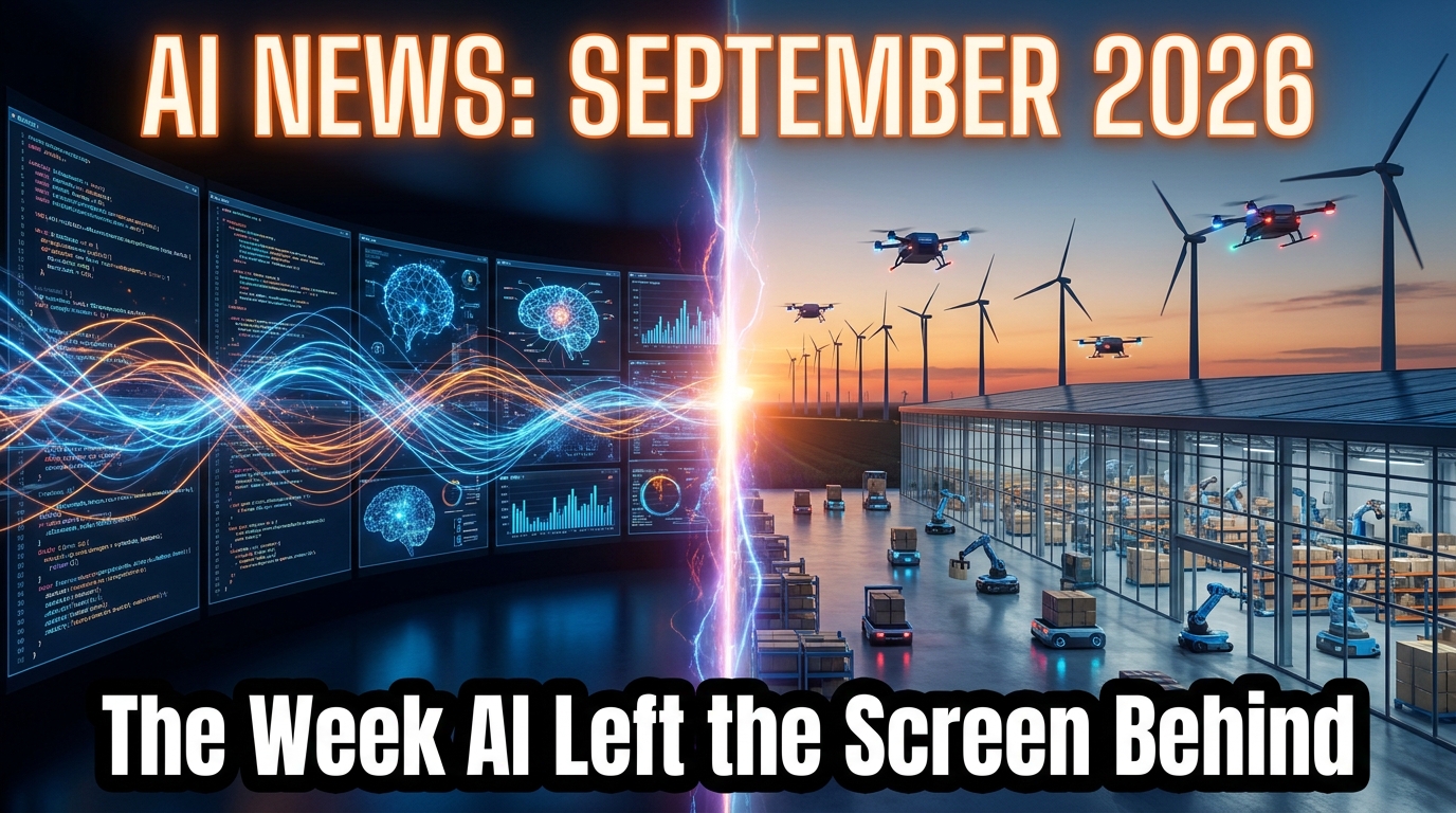 AI news September 2026 — AI leaving the screen and entering the physical world, with robots, drones, and energy infrastructure